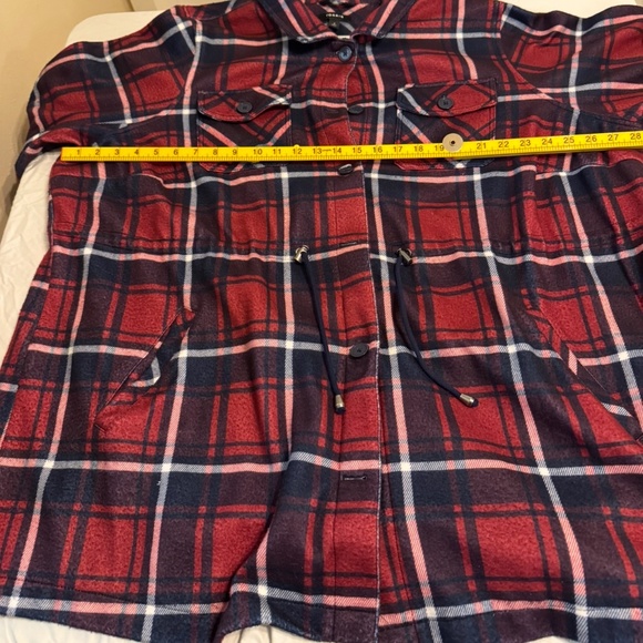 Torrid Plaid Shacket (red/navy) — perfect for fall! - Picture 2 of 9